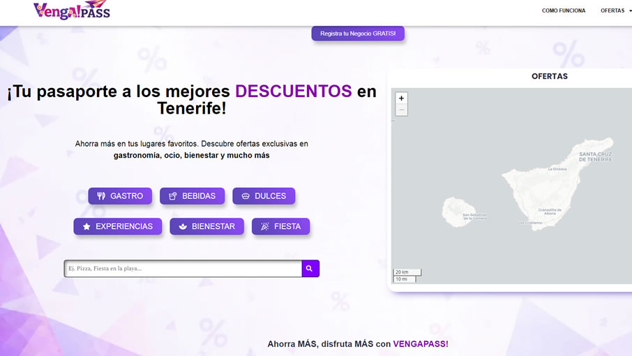 Diseño web de Vengapass